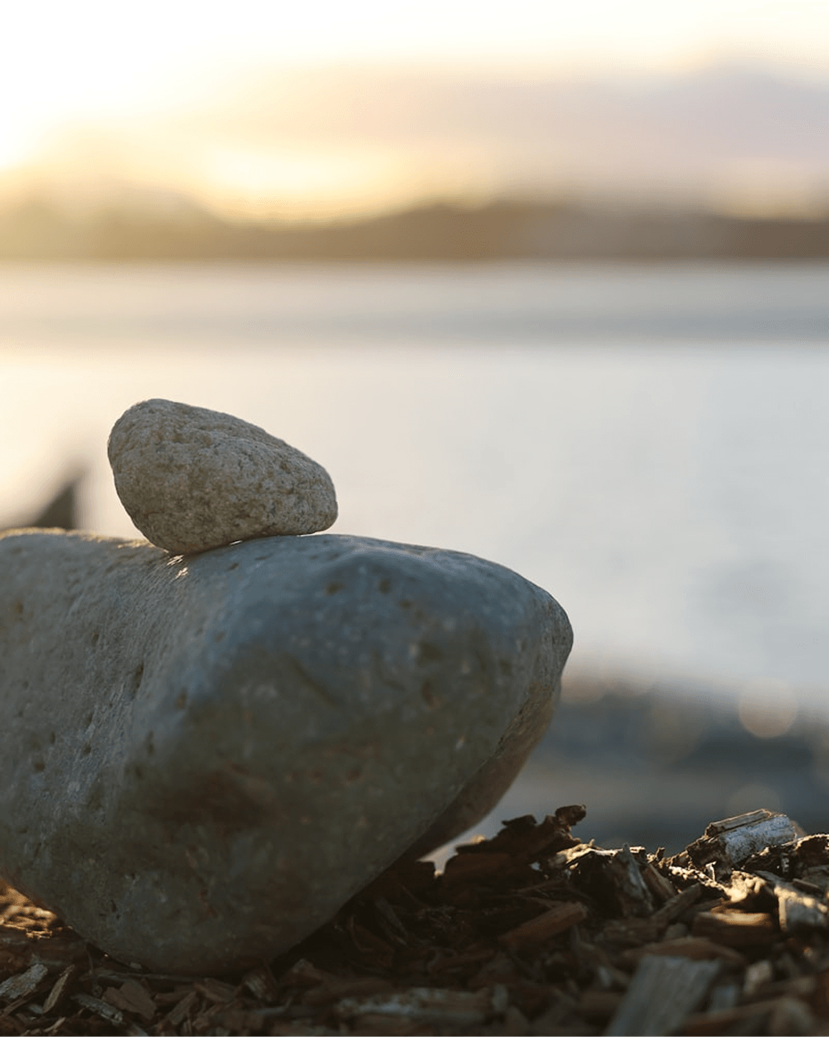 Zen stones balancing